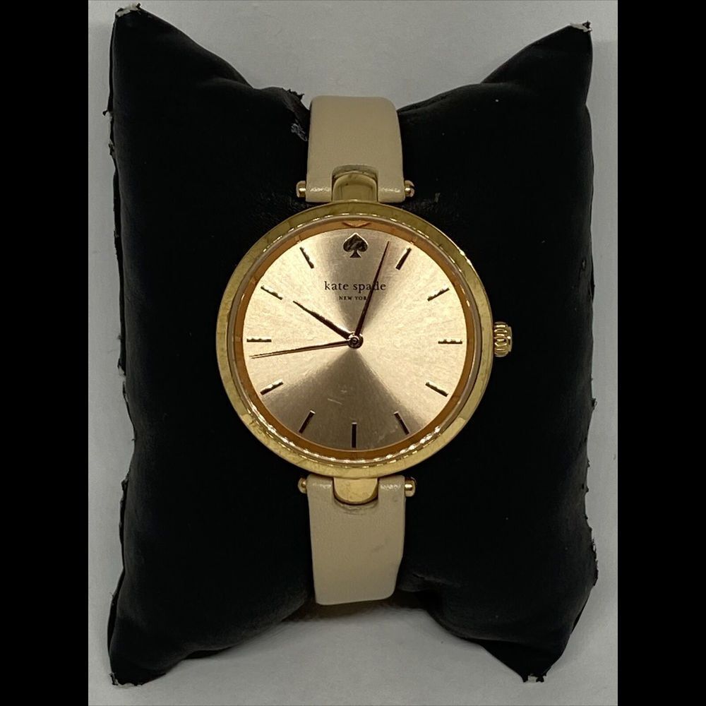 Kate Spade New York Holland 0812 Women's Beige Leather Analog Dial Watch EY612